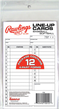 RAWLINGS LINE-UP CARDS